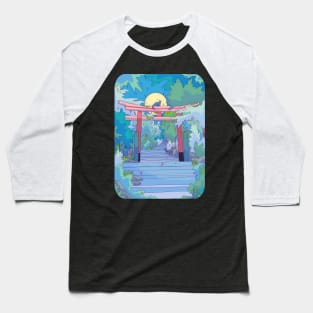 The cat and the Torii gate Baseball T-Shirt